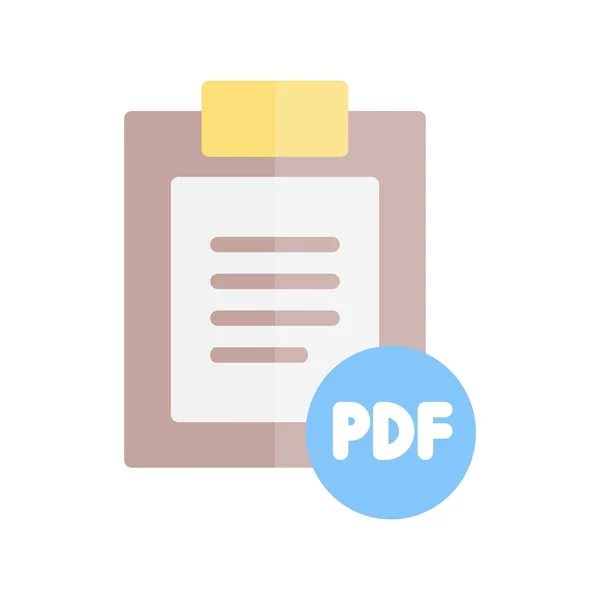 Pdf Datei Flachlichtvektor Icon Design — Stockvektor