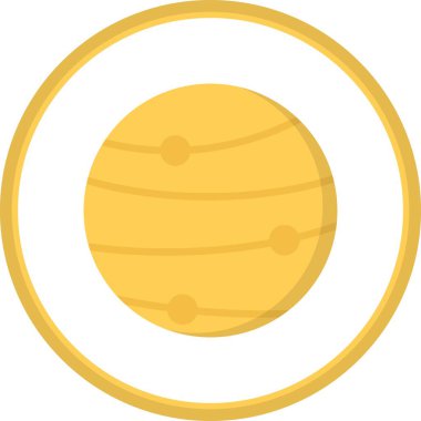 Venüs Düz Çember Vektör Simgesi Tasarımı