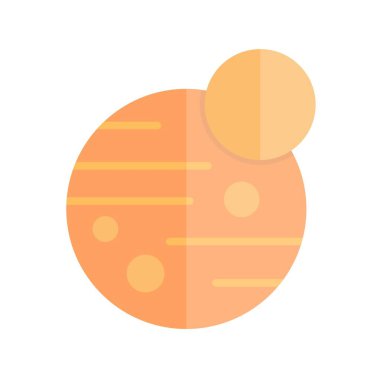 Mars Düz Işık Vektör Simgesi Tasarımı