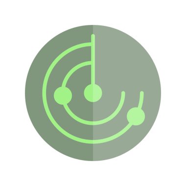 Radar Düz Işık Vektörü Simgesi Desig