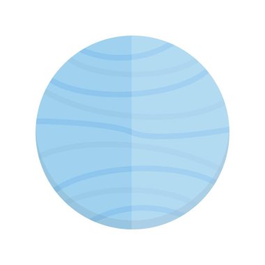 Uranüs Düz Işık Vektörü Simgesi Tasarımı