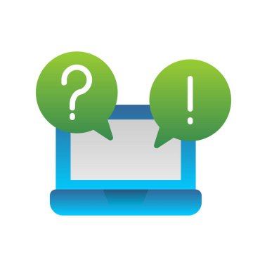 İleti Düz Gradyan Vektör Simgesi Tasarımı