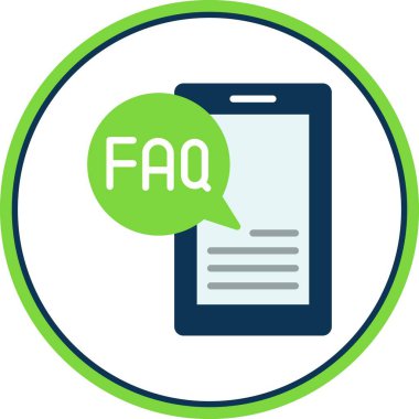 Akıllı Telefon Düz Çember Vektör Simgesi Tasarımı