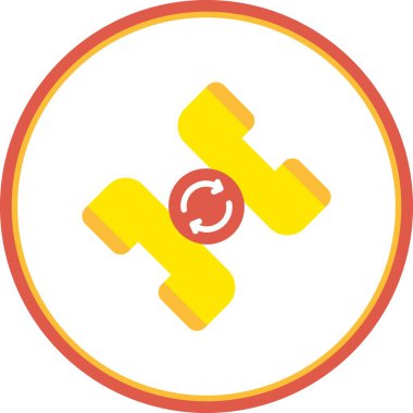 Düz Çember Vektör Simgesi Tasarımı Değiştir