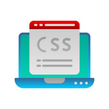 Çevrimiçi Belge Düz Gradyan Vektör Simgesi Tasarımı