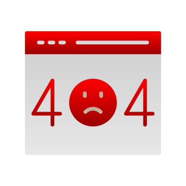 Web Hatası Düz Gradyan Vektör Simgesi Tasarımı