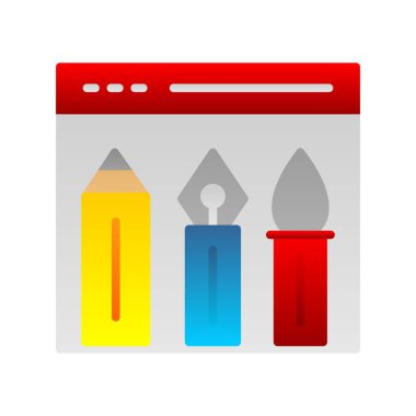 Araçlar Düz Gradyan Vektör Simgesi Tasarımı