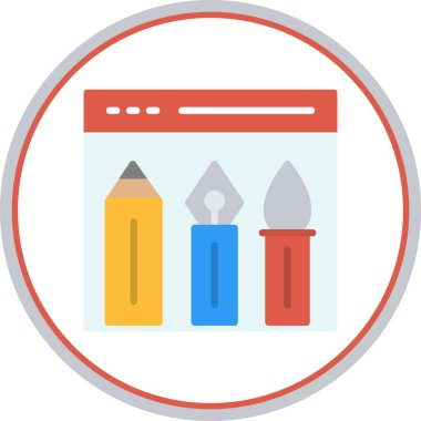 Araçlar Düz Çember Vektör Simgesi Tasarımı