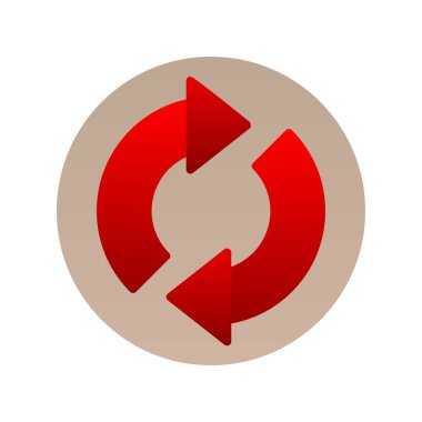 Düz Gradyan Vektör Simgesi Tasarımı Tazele