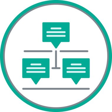 Zaman Çizgisi Düz Çember Vektör Simgesi Tasarımı