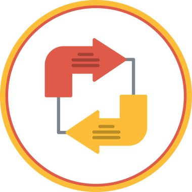 Diyagram Düz Çember Vektör Simgesi Tasarımı