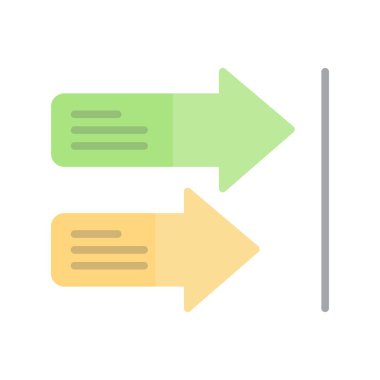 Sağ Oklar Düz Işık Vektörü Simgesi Tasarımı