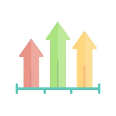 Çizelge Düz Işık Vektörü Simgesi Tasarımı