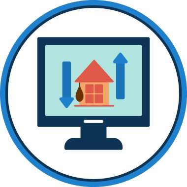 Çevrimiçi Düz Çember Vektör Simgesi Tasarımı