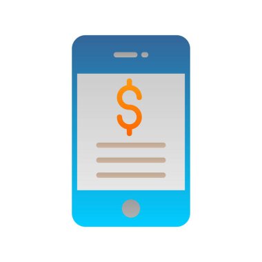 Bill Düz Gradyan Vektör Simgesi Tasarımı