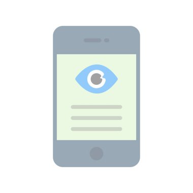 Göz Düz Işık Vektör Simgesi Tasarımı