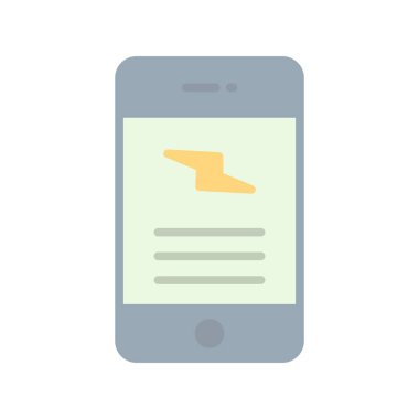 Pil Düz Işık Vektör Simgesi Tasarımı