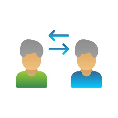 Düz Gradyan Vektör Simgesi Tasarımı Aktar