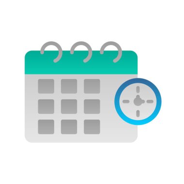 Olay Düz Gradyan Vektör Simgesi Tasarımı