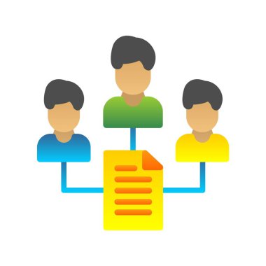 Görev Düz Gradyan Vektör Simgesi Tasarımı