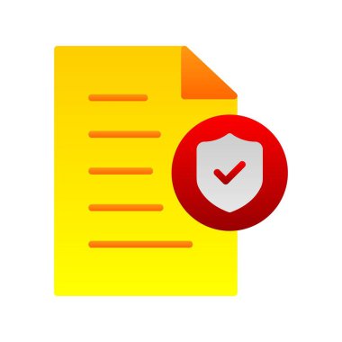 Düz Gradyan Vektör Simgesi Tasarımı Koruması