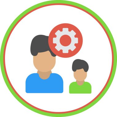 Yönetim Düz Çember Vektör Simgesi Tasarımı