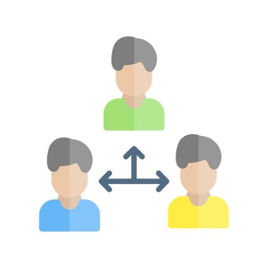 Takım çalışması Düz Işık Vektör Simgesi Tasarımı