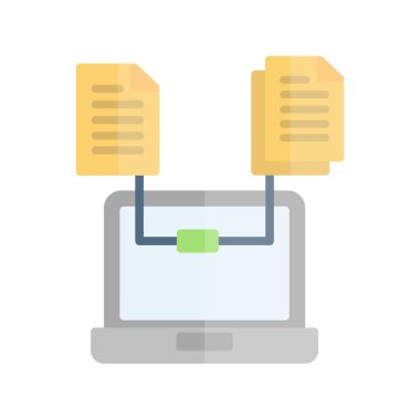 Belge Düz Işık Vektörü Simgesi Tasarımı