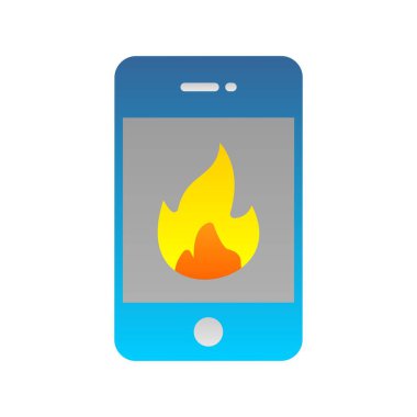 Düz Gradyan Vektör Simgesi Tasarımı 'nı Ateşle