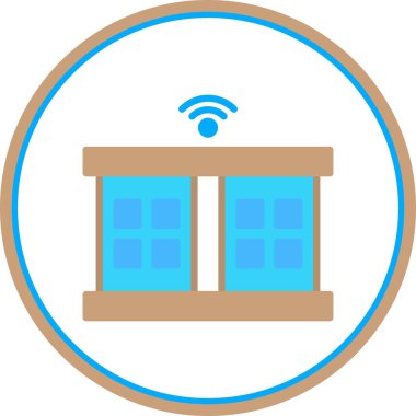  Kapı Düz Çember Vektör Simgesi Tasarımı