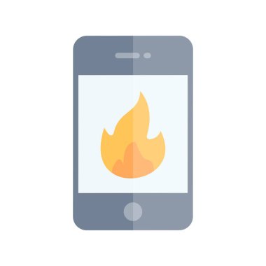 Düz Işık Vektör Simgesi Tasarımı 'nı Ateşle