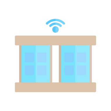 Kapı Düz Işık Vektör Simgesi Tasarımı