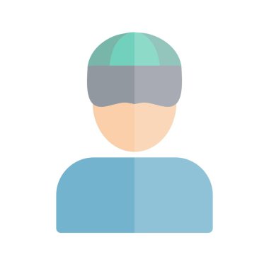 Erkek Düz Işık Vektör Simgesi Tasarımı