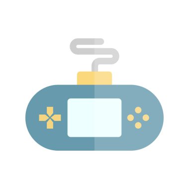 Oyun Konsolu Düz Işık Vektörü Simgesi Tasarımı