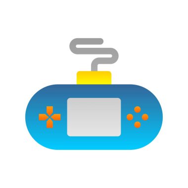 Oyun Konsolu Düz Gradyan Vektör Simgesi Tasarımı