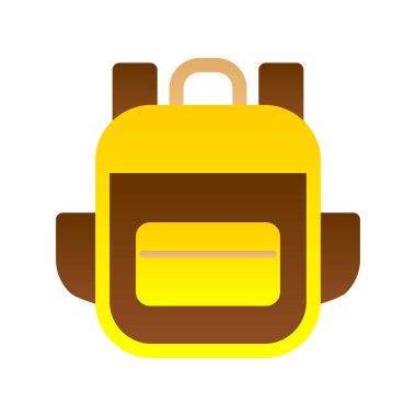 Torba Düz Gradyan Vektör Simgesi Tasarımı