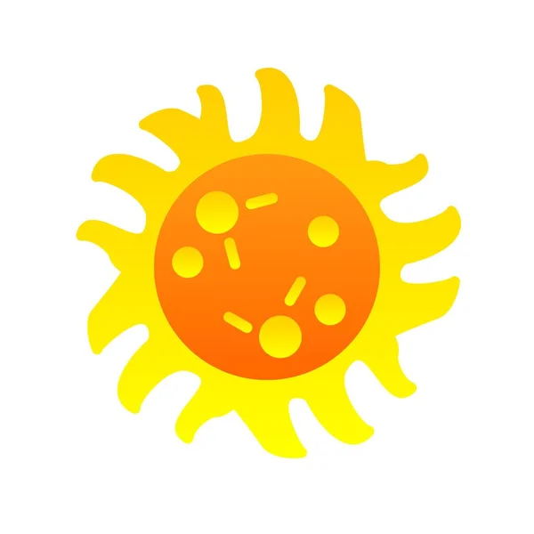 太阳平面渐变矢量Icon设计 — 图库矢量图片