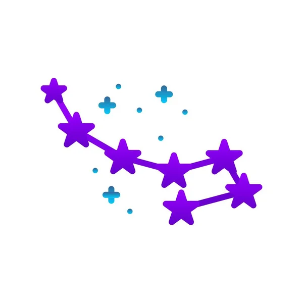 Constellation Flat Gradient Vector Icon Desig — Stock Vector