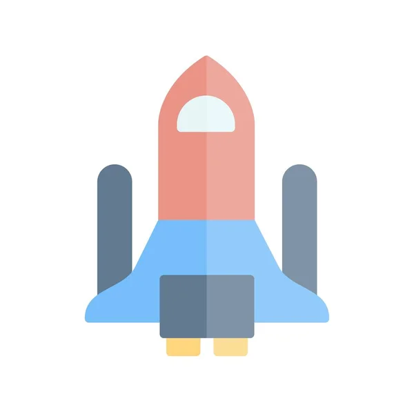 Shuttle Flat Light Vector Icon Desig — Stock vektor
