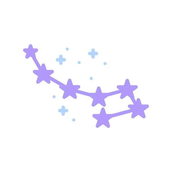 Icône Vectorielle Lumière Plate Constellation Desig — Image vectorielle