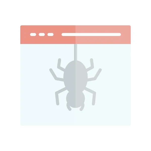 Malware Flat Light Vector Icon Desig — Stock Vector