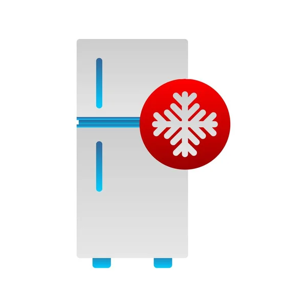 Refrigerador Gradiente Plano Vector Icon Desig — Vector de stock