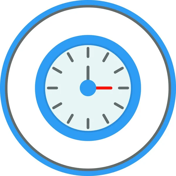 Horloge Cercle Plat Vectoriel Icône Desig — Image vectorielle