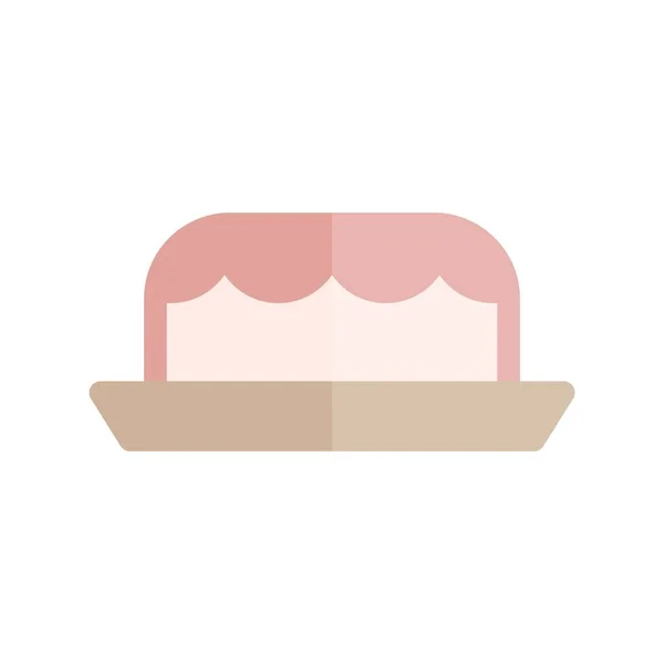 Cake Flat Light Vector Icon Desig — Stockvector