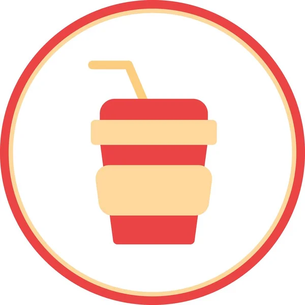 Smoothie Flat Circle Vector Icon Desig — Stockvektor