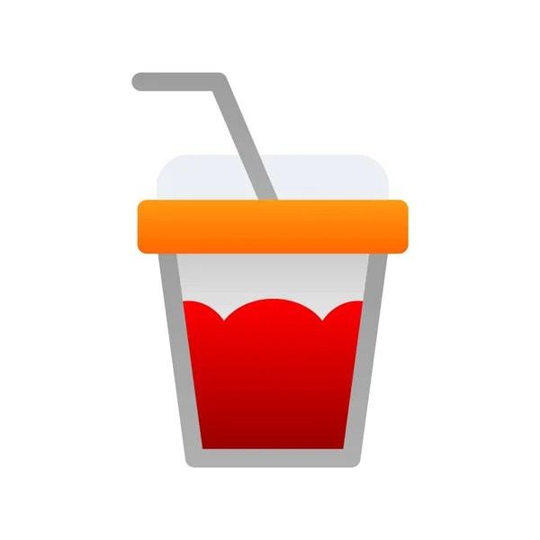 Soft Drink Flat Gradient Vector Icon Desig —  Vetores de Stock