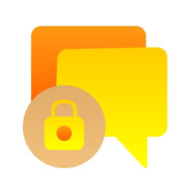 Sohbet Düz Gradyan Vektör Simgesi Tasarımı