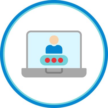 Parola Düz Çember Vektör Simgesi Tasarımı