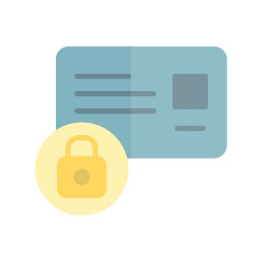 Kredi Kartı Düz Işık Vektörü Simgesi Tasarımı