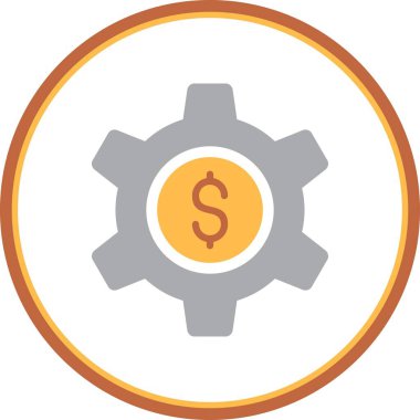 Gelir Düz Çember Vektör Simgesi Tasarımı